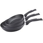 Casa si Gradina - Bucatarie si vesela - Vase pentru gatit - Tigai si seturi - Set 3 tigai cu inductie HotChef, 28cm, 24cm, 20cm - Infinity.ro