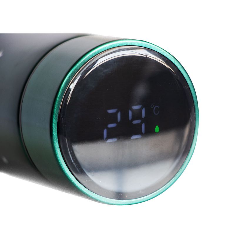 Casa si Gradina - Bucatarie si vesela - Accesorii bar - Termosuri si Cani termos - Termos smart cu pereti dublii din inox si afisaj LED, indicator temperatura C, You are my stars,  Verde, 500 ml - Infinity.ro