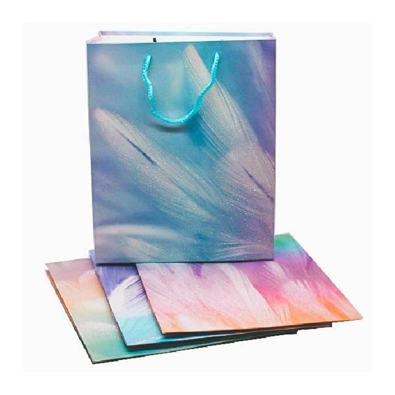 Market - Cadouri - Pungi cadou si accesorii - Set de 12 pungi cadou Omega, 26x32x12cm, feather - Infinity.ro