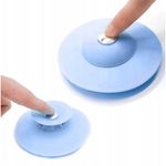 Casa si Gradina - Sanitare - Chiuveta bucatarie si accesorii - Accesorii chiuvete - Dop pentru chiuveta/cada din silicon, universal, rezistent la temperaturi ridicate/scazute, albastru deschis - Infinity.ro