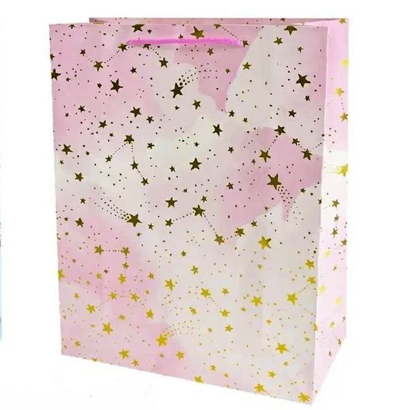 Market - Cadouri - Pungi cadou si accesorii - Set de 12 pungi cadou Omega, 26x32x12cm, star - Infinity.ro