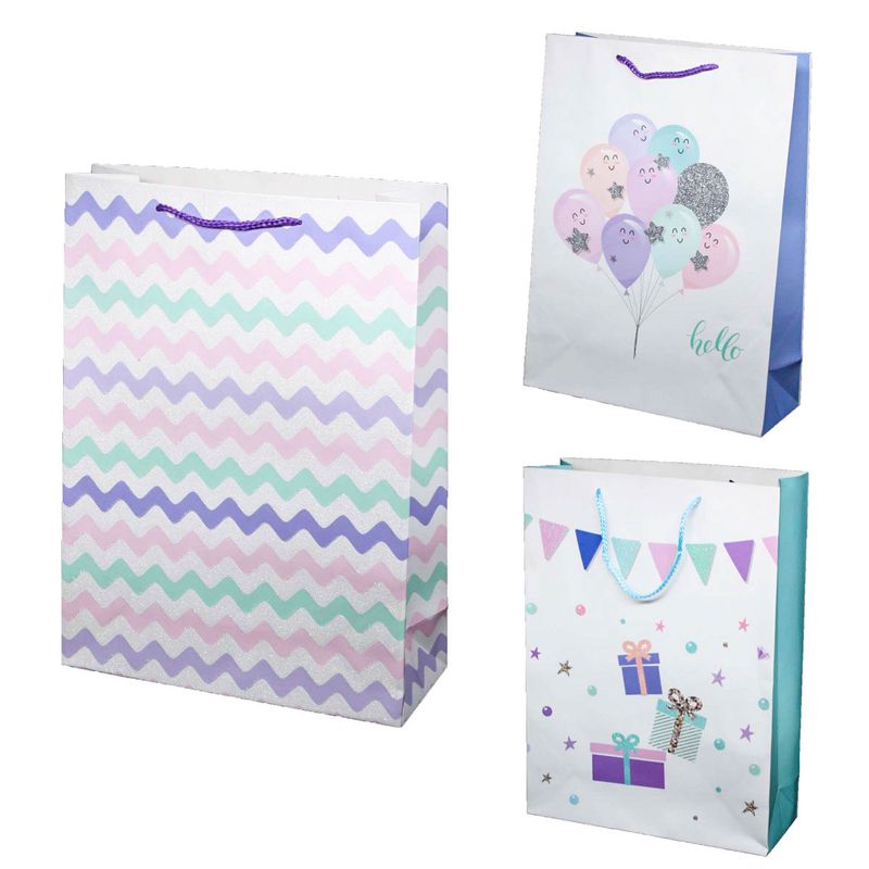 Market - Cadouri - Pungi cadou si accesorii - Set de 12 pungi cadou Omega, 31x42x12cm, gift - Infinity.ro