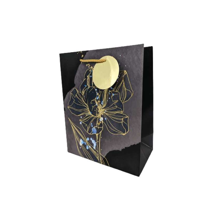 Market - Cadouri - Pungi cadou si accesorii - Set de 12 pungi cadou Omega, 26x32x12cm, gold - Infinity.ro