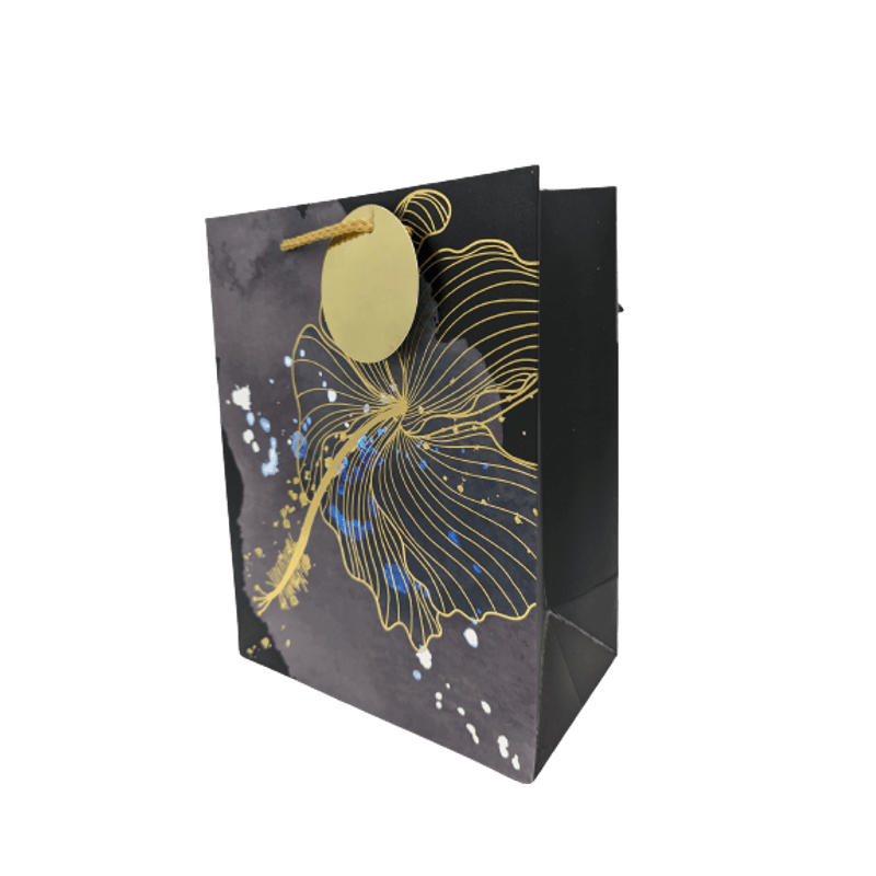 Market - Cadouri - Pungi cadou si accesorii - Set de 12 pungi cadou Omega, 26x32x12cm, gold - Infinity.ro