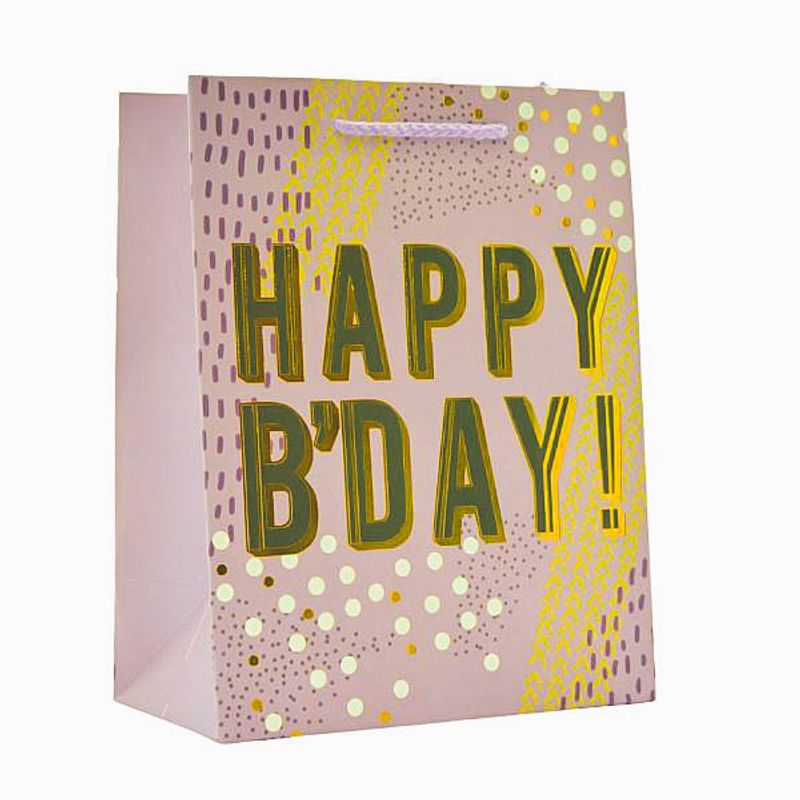 Market - Cadouri - Pungi cadou si accesorii - Set de 12 pungi cadou Omega, 26x32x12cm, happy - Infinity.ro