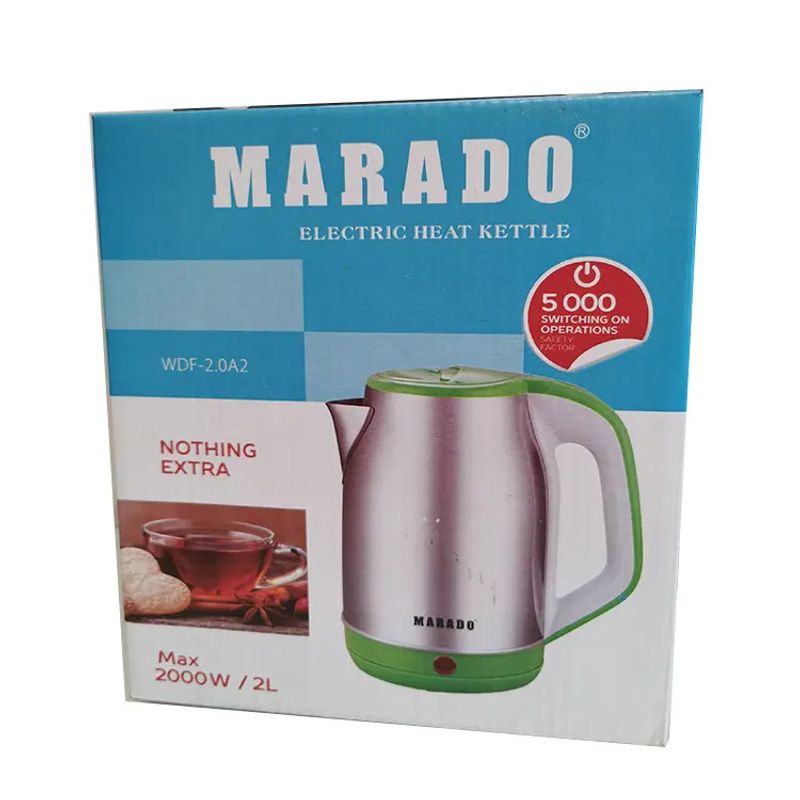 Electronice si Electrocasnice - Electrocasnice bucatarie - Preparare bauturi - Fierbatoare de apa - Fierbator Marado,2 L , 2000w, Declansare automata, Verde - Infinity.ro
