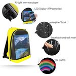Fashion, accesorii si bijuterii - Copii - Accesorii copii - Genti si rucsacuri copii - Rucsac Smart cu Display LED, WiFi, Waterproof, Aplicatie Dedicata iOS/Android, Port USB Extern, Galben - Infinity.ro