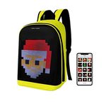 Fashion, accesorii si bijuterii - Copii - Accesorii copii - Genti si rucsacuri copii - Rucsac Smart cu Display LED, WiFi, Waterproof, Aplicatie Dedicata iOS/Android, Port USB Extern, Galben - Infinity.ro
