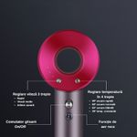 Ingrijire personala si Cosmetice - Aparate & accesorii ingrijire personala - Hair styling - Uscatoare de par - Uscator de par ultra puternic cu functie de ionizare, 3 trepte de viteza aer cald + aer rece, foarte silentios, 1600w - Infinity.ro