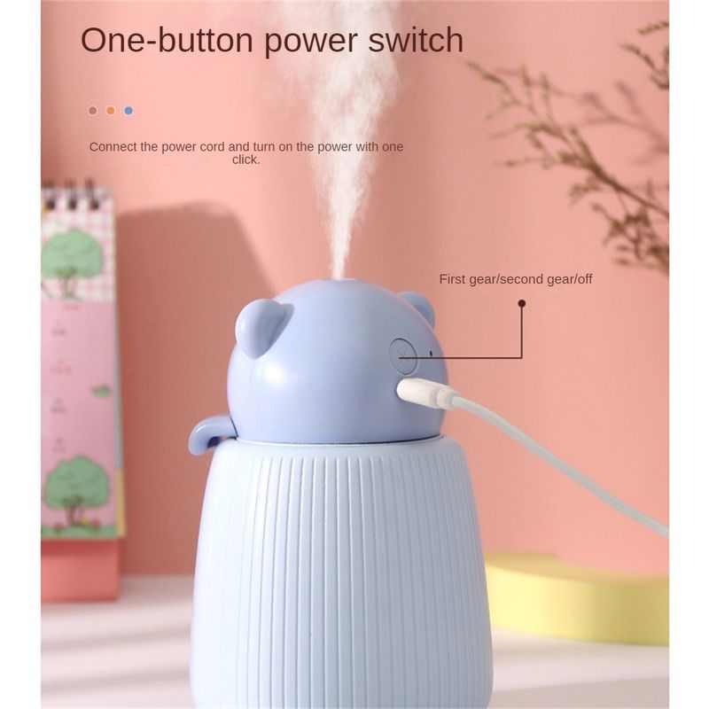 Electronice si Electrocasnice - Climatizare si sisteme de incalzire - Aparate filtrare aer - Umidificatoare - Umidificator camera copii Papa Bear, USB, 350 ml, albastru - Infinity.ro