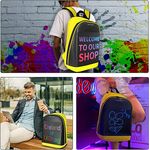 Fashion, accesorii si bijuterii - Copii - Accesorii copii - Genti si rucsacuri copii - Rucsac Smart cu Display LED, WiFi, Waterproof, Aplicatie Dedicata iOS/Android, Port USB Extern, Galben - Infinity.ro