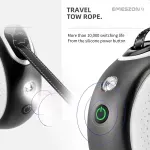 Petshop - Accesorii petshop - Zgarzi, lese si hamuri - Lese - Lesa retractabila electrica lanterna LED 200 Lumeni Emeszon® pisici caini pana la 50Kg acumulator antirasucire, 5m, alb - Infinity.ro