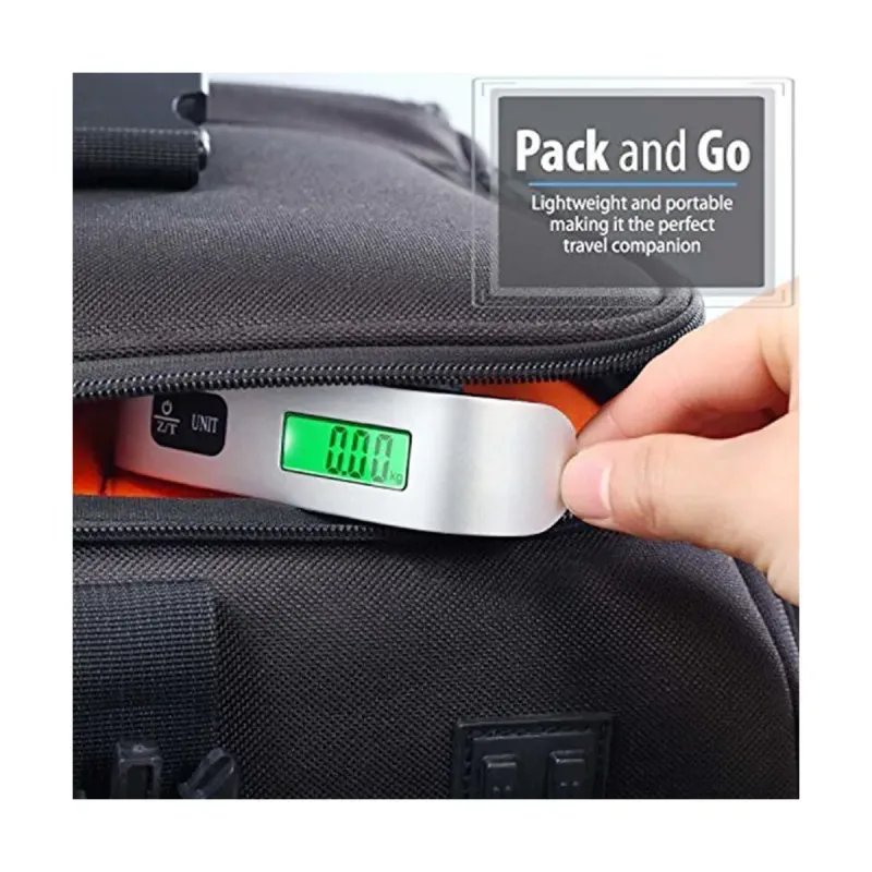 Casa si Gradina - Constructii - Depozitare, transport si protectie - Cantare electronice comerciale - Cantar de mana electronic, KetoTek, display LCD iluminat verde, 50 kg, pentru genti, bagaje si colete, negru - argintiu - Infinity.ro