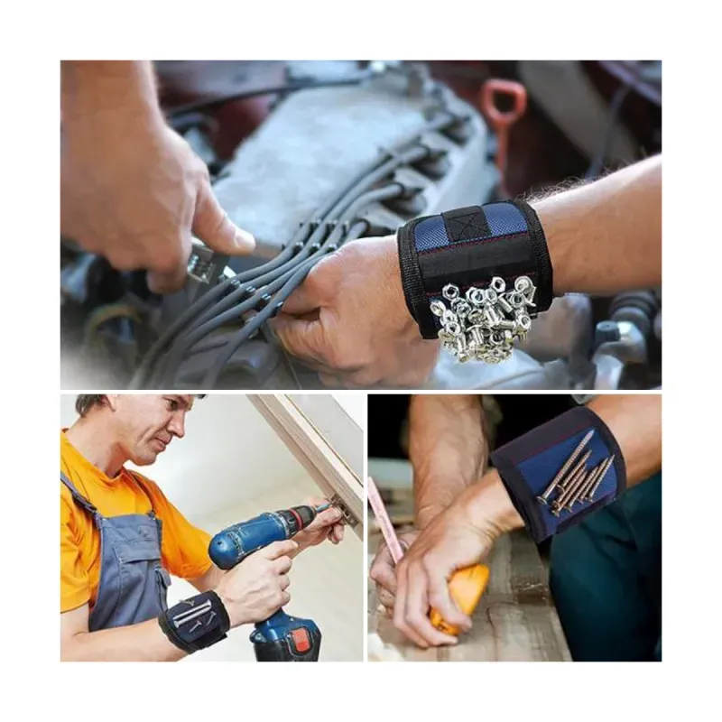 Casa si Gradina - Constructii - Depozitare, transport si protectie - Organizatoare si cutii scule - Bratara magnetica profesionala magnetizeaza unelte scule de mici dimensiuni suruburi cuie piulite surubelnite, albastru - Infinity.ro