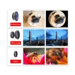 Laptop, Telefoane si Tablete - Telefoane mobile si accesorii - Accesorii Telefoane - Alte accesorii telefoane - Set kit lentile foto obiectiv universal profesional 3 in 1 Getihu Wide Fisheye Zoom si Macro telefon si tableta, gold - Infinity.ro