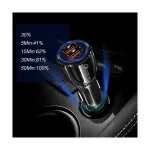 Laptop, Telefoane si Tablete - Telefoane mobile si accesorii - Accesorii Telefoane - Incarcatoare telefoane - Incarcator auto telefon mobil dual USB 5V 3.1A - 6A 30W, Incarca Rapid LED, Quick Charge 3.0, 5 tipuri de protectii, Alb - Infinity.ro