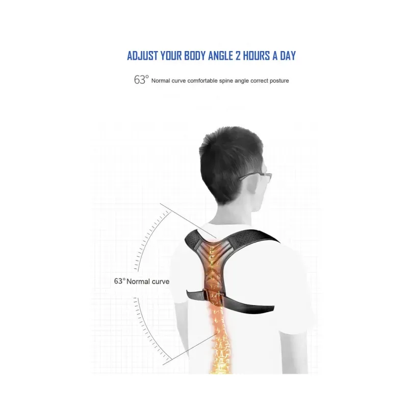 Ingrijire personala si Cosmetice - Sanatate si wellness - Aparate medicale - Dispozitive si accesorii medicale uz casnic - Corector de postura pentru indreptare umeri si coloana, Emeszon ®, unisex, marime L, negru - Infinity.ro