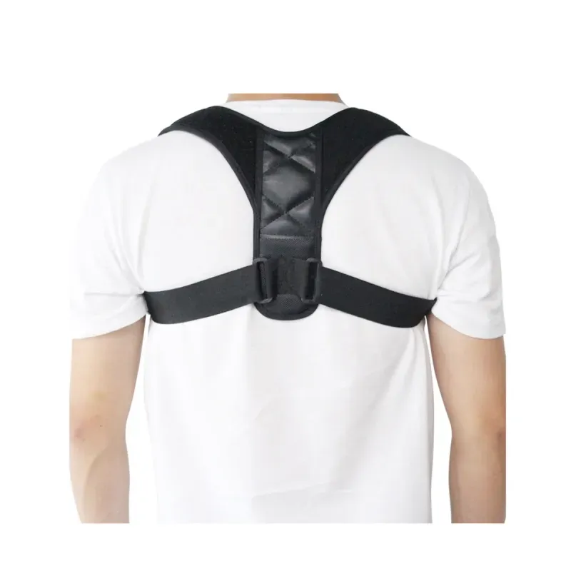 Ingrijire personala si Cosmetice - Sanatate si wellness - Aparate medicale - Dispozitive si accesorii medicale uz casnic - Corector de postura pentru indreptare umeri si coloana, Emeszon ®, unisex, marime L, negru - Infinity.ro