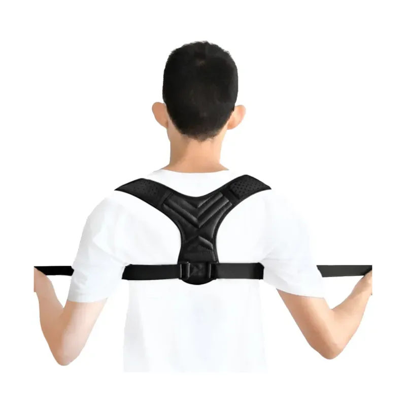 Ingrijire personala si Cosmetice - Sanatate si wellness - Aparate medicale - Dispozitive si accesorii medicale uz casnic - Corector de postura pentru indreptare umeri si coloana, Emeszon ®, unisex, marime L, negru - Infinity.ro