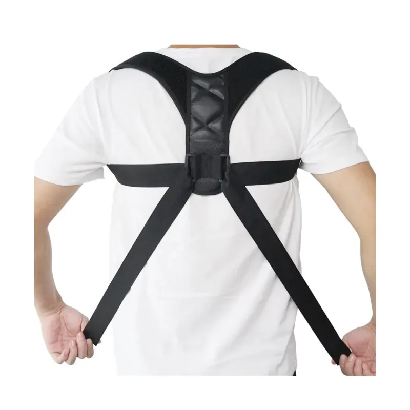 Ingrijire personala si Cosmetice - Sanatate si wellness - Aparate medicale - Dispozitive si accesorii medicale uz casnic - Corector de postura pentru indreptare umeri si coloana, Emeszon ®, unisex, marime L, negru - Infinity.ro