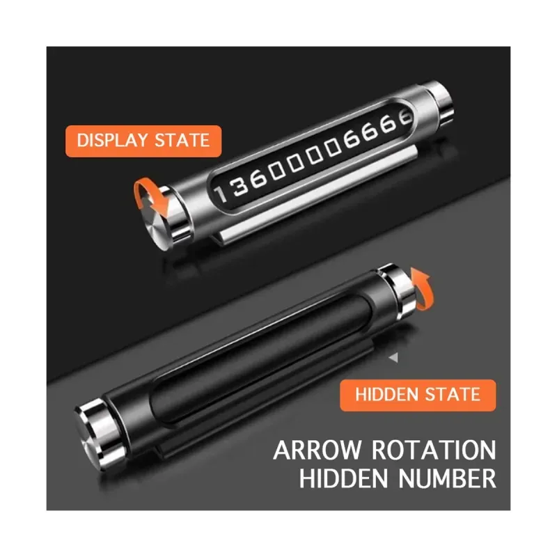 Auto si Moto - Electrice auto - Alte accesorii electrice auto - Suport numar telefon mobil afisaj numar telefon parcare temporara pentru parbriz masina iluminare noaptea, silver - Infinity.ro