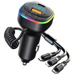 Auto si Moto - Electronice auto - Multimedia auto - Modulator Fm 3 in1 cu Led Xentech Light C31 Usb Cabluri incarcare Lightning, USB-C, Micro-US - Infinity.ro