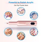 Ingrijire personala si Cosmetice - Aparate & accesorii ingrijire personala - Aparate cosmetice - Aparate pentru manichiura-pedichiura - Freza Electrica Unghii Profesionala, BLEKSY®, Pila Electrica Fara Fir, Incarcare USB-C, 3 Viteze, 6 Capete, Roz - Infinity.ro