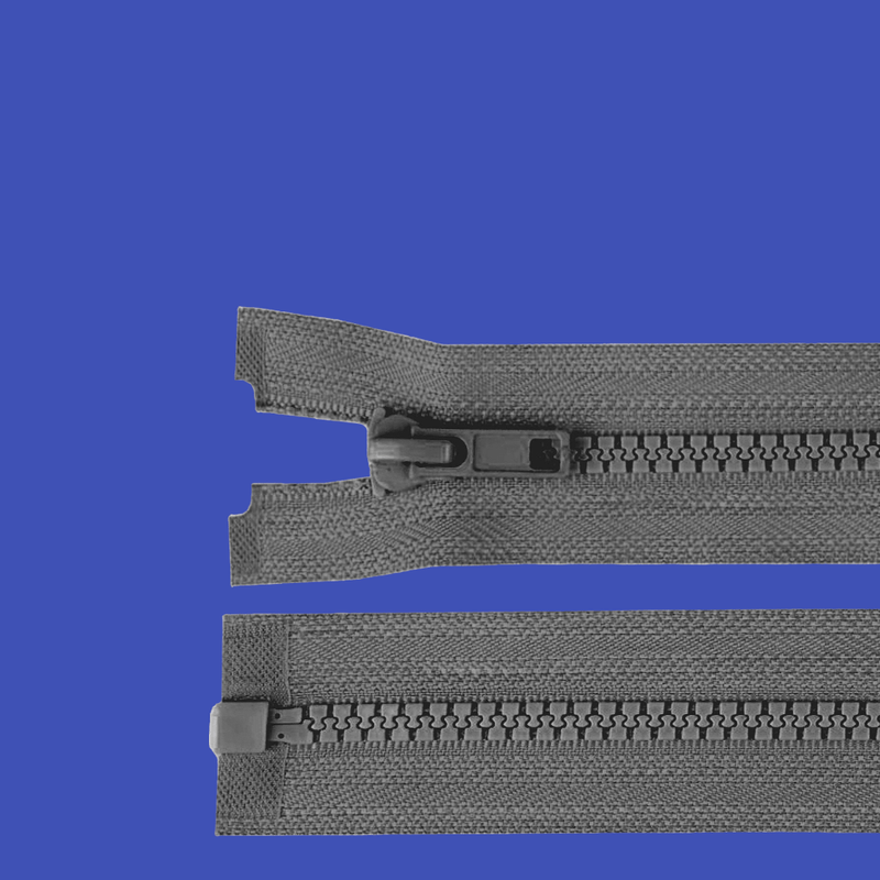 Casa si Gradina - Decoratiuni - DIY - Articole mercerie - Fermoar plastic detasabil Crisalida, lungime 65 cm, Gri otel - Infinity.ro