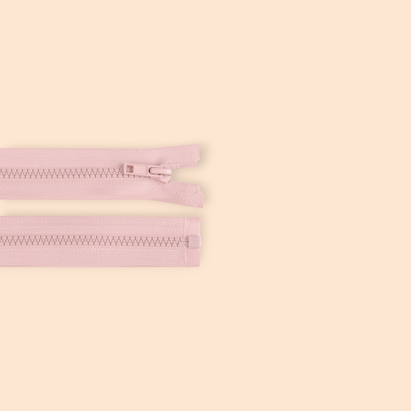Casa si Gradina - Decoratiuni - DIY - Articole mercerie - Fermoar plastic detasabil Crisalida, lungime 65 cm, Roz pudrat - Infinity.ro