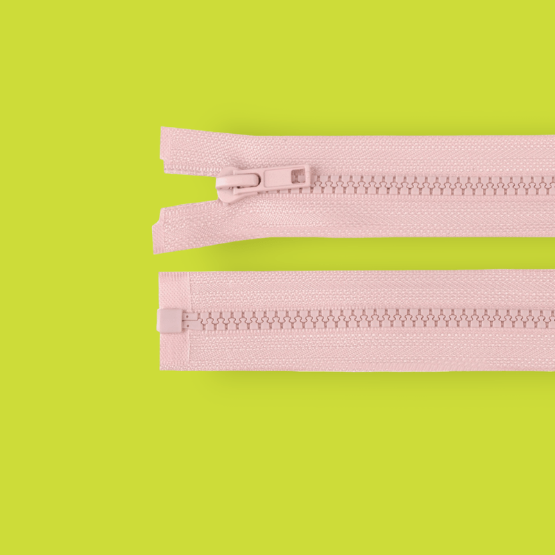 Casa si Gradina - Decoratiuni - DIY - Articole mercerie - Fermoar plastic detasabil Crisalida, lungime 65 cm, Roz pudrat - Infinity.ro
