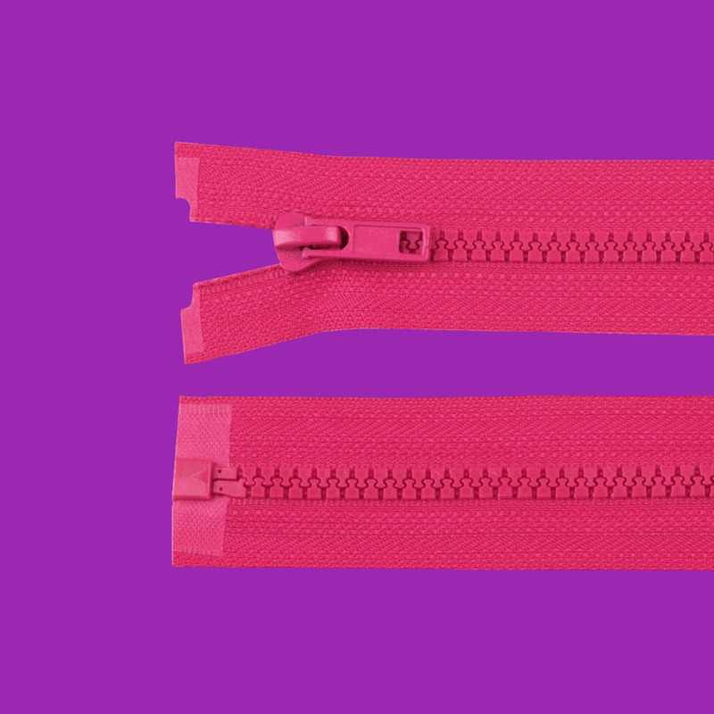 Casa si Gradina - Decoratiuni - DIY - Articole mercerie - Fermoar plastic detasabil Crisalida, lungime 65 cm, Roz zmeura - Infinity.ro