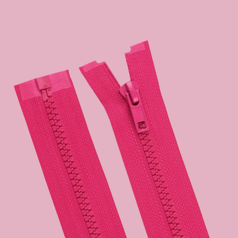 Casa si Gradina - Decoratiuni - DIY - Articole mercerie - Fermoar plastic detasabil Crisalida, lungime 65 cm, Roz zmeura - Infinity.ro