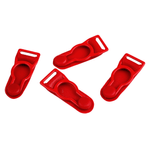 Casa si Gradina - Decoratiuni - DIY - Articole mercerie - Set 4 clipsuri pentru jartiera Crisalida, dimensiuni 10 x 34 mm, Rosu - Infinity.ro