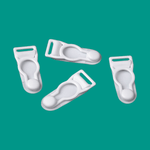 Casa si Gradina - Decoratiuni - DIY - Articole mercerie - Set 4 clipsuri pentru jartiera Crisalida, dimensiuni 10 x 34 mm, Albe - Infinity.ro