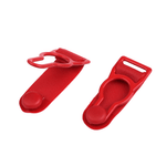 Casa si Gradina - Decoratiuni - DIY - Articole mercerie - Set 4 clipsuri pentru jartiera Crisalida, dimensiuni 10 x 34 mm, Rosu - Infinity.ro