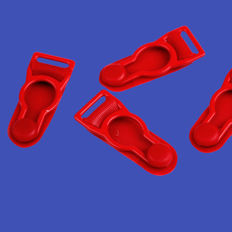 Casa si Gradina - Decoratiuni - DIY - Articole mercerie - Set 4 clipsuri pentru jartiera Crisalida, dimensiuni 10 x 34 mm, Rosu - Infinity.ro