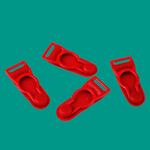 Casa si Gradina - Decoratiuni - DIY - Articole mercerie - Set 4 clipsuri pentru jartiera Crisalida, dimensiuni 10 x 34 mm, Rosu - Infinity.ro