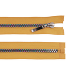 Casa si Gradina - Decoratiuni - DIY - Articole mercerie - Fermoar plastic detasabil, efect curcubeu, lungime 70 cm, Galben mustar - Infinity.ro