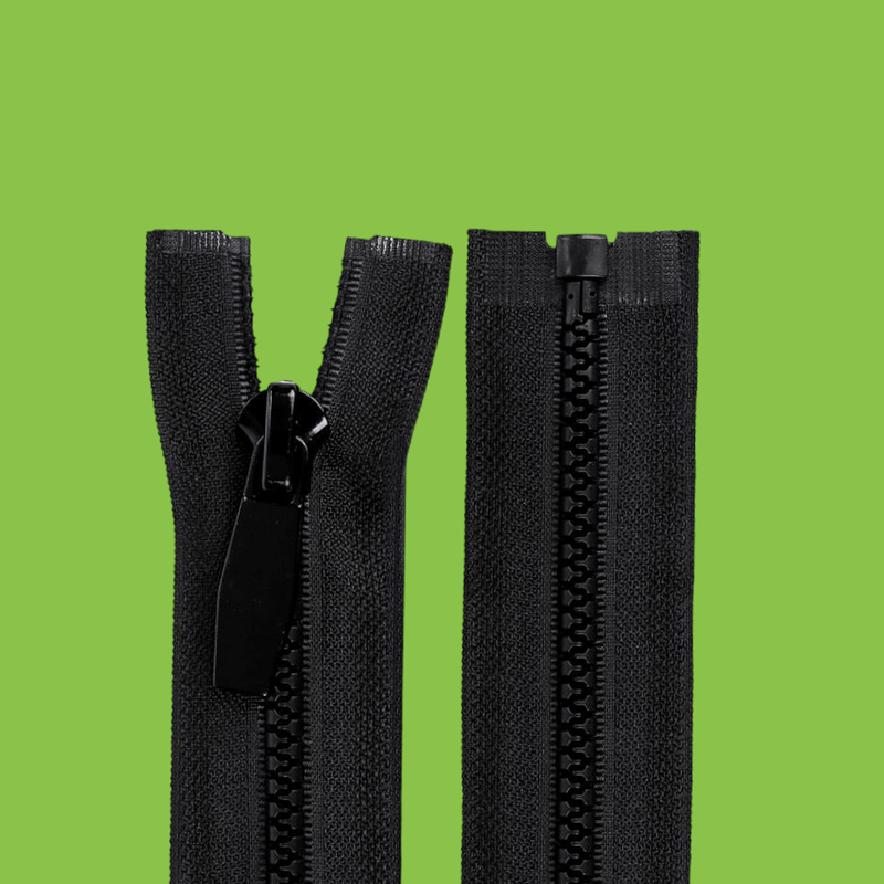 Casa si Gradina - Decoratiuni - DIY - Articole mercerie - Fermoar plastic detasabil cu dinti rotunzi, lungime 80 cm Negru - Infinity.ro