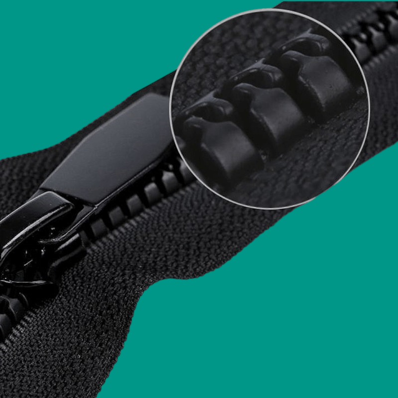 Casa si Gradina - Decoratiuni - DIY - Articole mercerie - Fermoar plastic detasabil cu dinti rotunzi, lungime 80 cm Negru - Infinity.ro