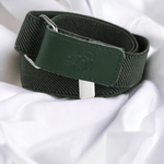 Sport si Outdoor - Echipament Sportiv - Echipamente sport copii - Accesorii imbracaminte sport copii - Curea elastica reglabila copii Crisalida, 2.7 x 65 cm, Kaki inchis - Infinity.ro