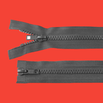 Casa si Gradina - Decoratiuni - DIY - Articole mercerie - Fermoar dublu plastic detasabil Crisalida, 2 cursoare, lungime 95 cm, Gri - Infinity.ro