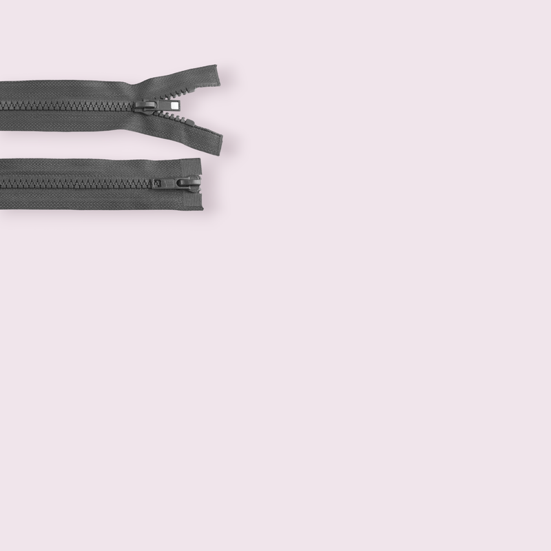 Casa si Gradina - Decoratiuni - DIY - Articole mercerie - Fermoar dublu plastic detasabil Crisalida, 2 cursoare, lungime 95 cm, Gri - Infinity.ro