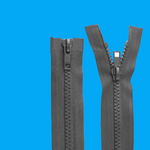 Casa si Gradina - Decoratiuni - DIY - Articole mercerie - Fermoar dublu plastic detasabil Crisalida, 2 cursoare, lungime 95 cm, Gri - Infinity.ro