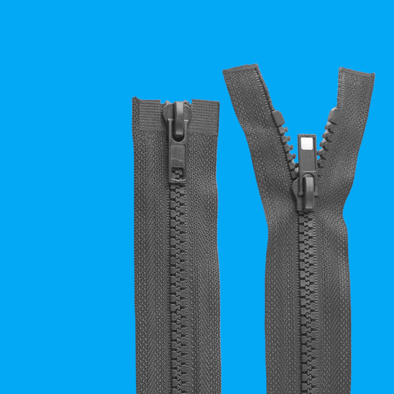 Casa si Gradina - Decoratiuni - DIY - Articole mercerie - Fermoar dublu plastic detasabil Crisalida, 2 cursoare, lungime 95 cm, Gri - Infinity.ro