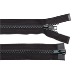 Casa si Gradina - Decoratiuni - DIY - Articole mercerie - Fermoar plastic detasabil Crisalida, 2 cursoare, lungime 80 cm, Negru - Infinity.ro