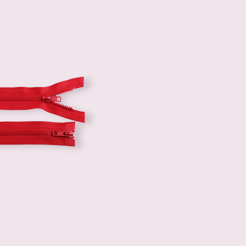 Casa si Gradina - Decoratiuni - DIY - Articole mercerie - Fermoar plastic detasabil Crisalida, 2 cursoare, lungime 65 cm, Rosu - Infinity.ro