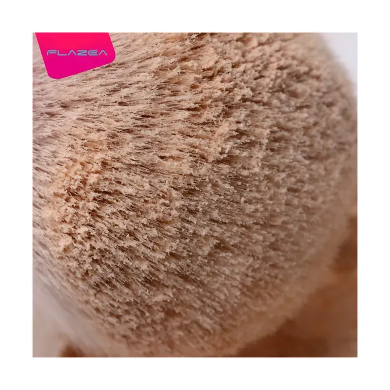 Ingrijire personala si Cosmetice - Machiaj - Aplicatoare si pensule machiaj - Pensula machiaj profesional, calitate extra, Flazea, Make-up profesional aplicare fond de ten pudra, 17 cm, rose gold - Infinity.ro