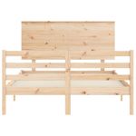 Casa si Gradina - Mobilier - Paturi si accesorii - Paturi - Cadru de pat cu tablie single mic, 140x200 cm, lemn masiv - Infinity.ro