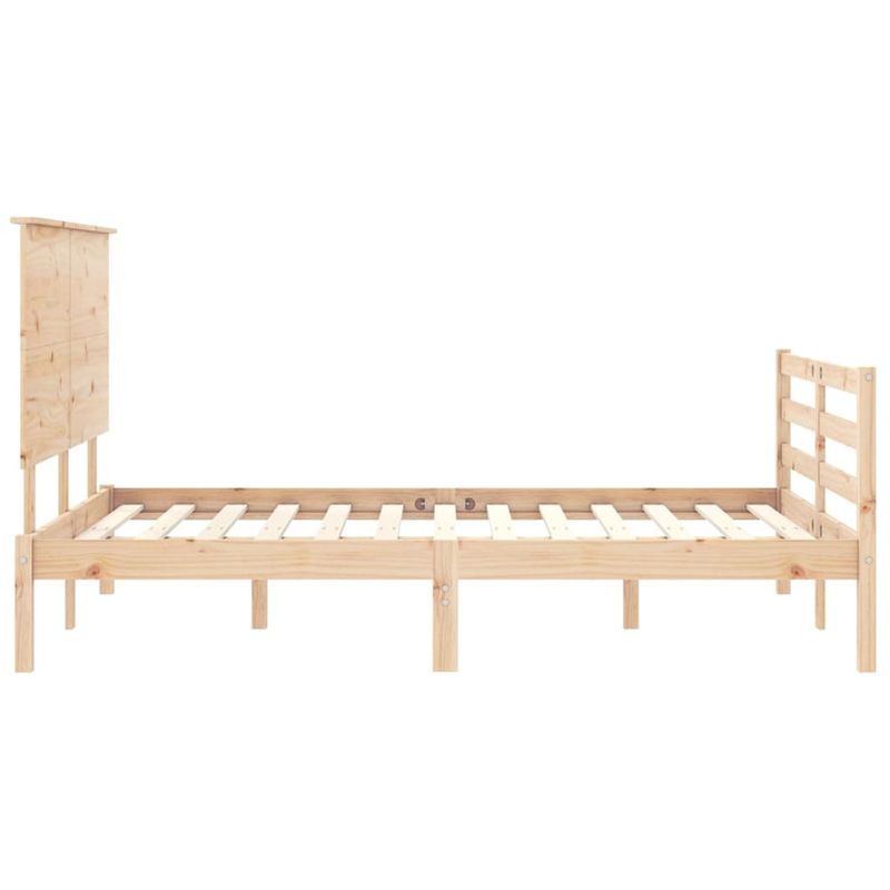 Casa si Gradina - Mobilier - Paturi si accesorii - Paturi - Cadru de pat cu tablie single mic, 140x200 cm, lemn masiv - Infinity.ro